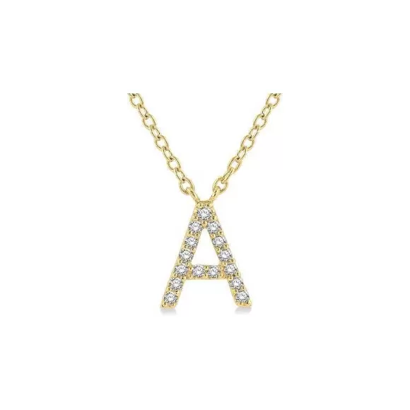 Kelley Collection Diamond Initial "A" Necklace> Pendants