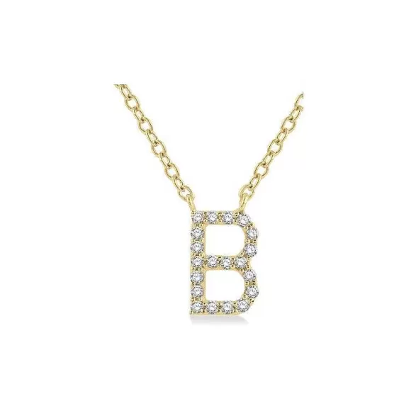 Kelley Collection Diamond Initial "B" Necklace> Pendants