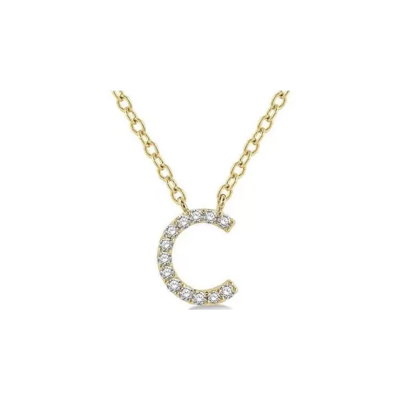 Kelley Collection Diamond Initial "C" Necklace> Pendants