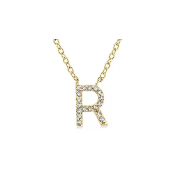 Kelley Collection Diamond Initial "R" Necklace> Pendants