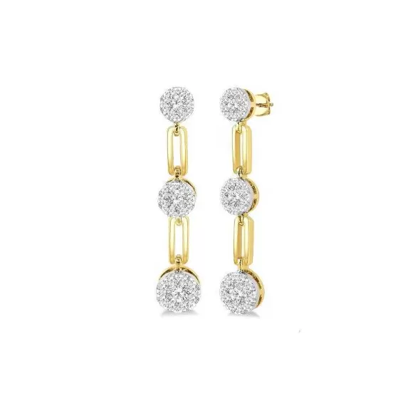 Kelley Collection Diamond Link Earrings> Earrings