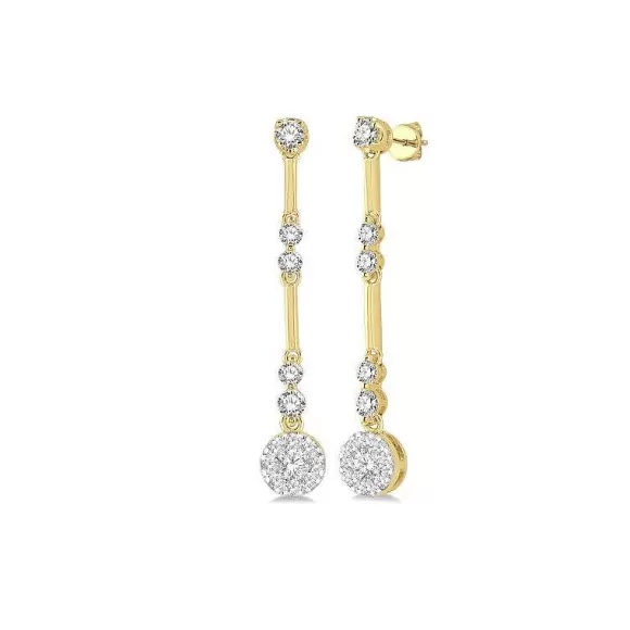 Kelley Collection Diamond Long Earrings> Earrings