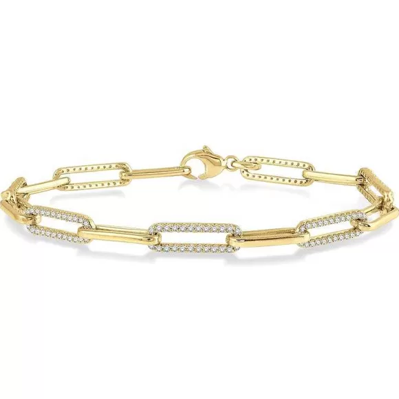 Kelley Collection Diamond Paperclip Bracelet> Bracelets