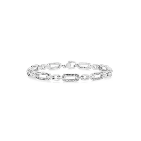 Kelley Collection Diamond Paperclip Bracelet> Bracelets