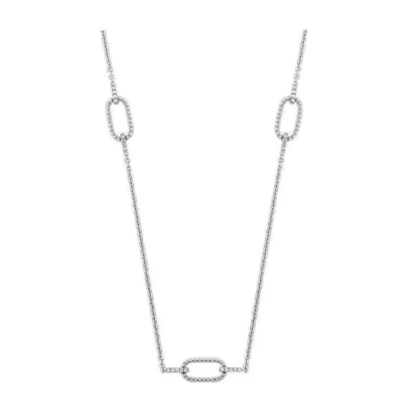 Kelley Collection Diamond Paperclip Necklace> Necklaces