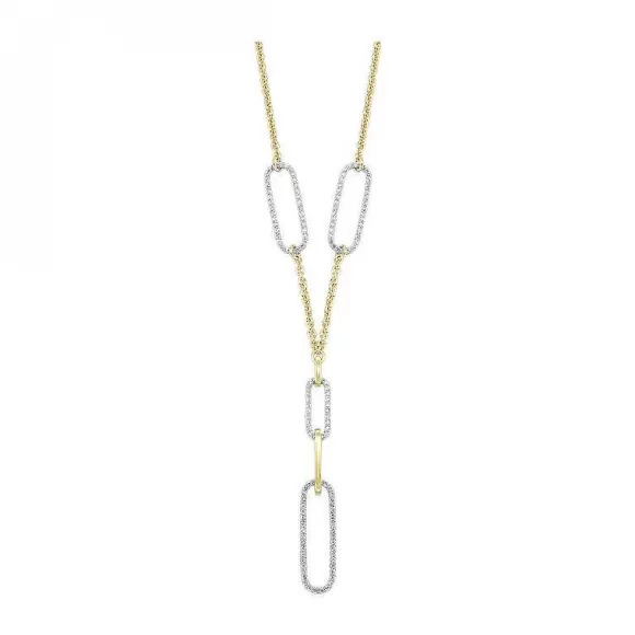 Kelley Collection Diamond Paperclip Necklace> Necklaces