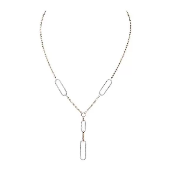 Kelley Collection Diamond Paperclip Necklace> Necklaces