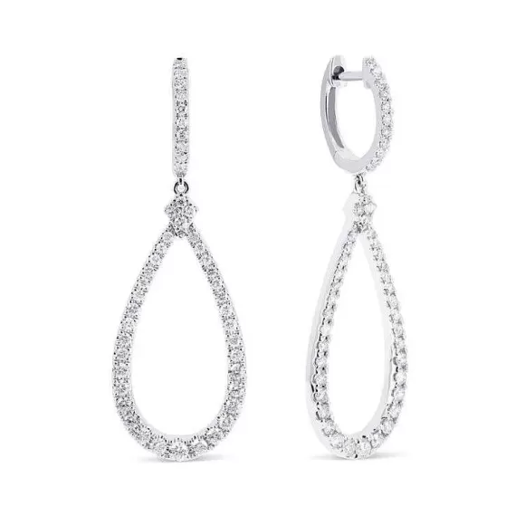 Kelley Collection Diamond Pear Shape Dangle Earrings> Earrings