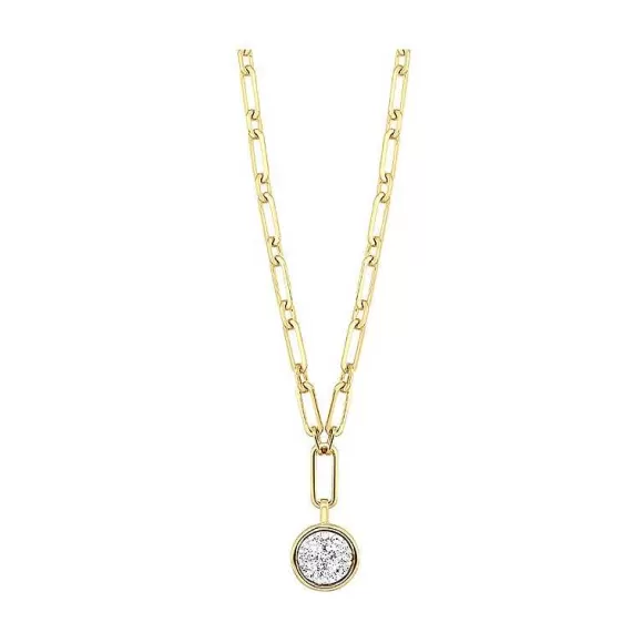 Kelley Collection Diamond Round Cluster Paperclip Necklace> Necklaces