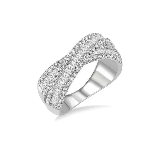 Kelley Collection Diamond Split Crossover Ring> Rings