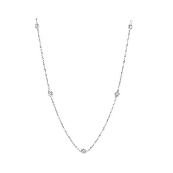 Kelley Collection Diamond Station Necklace> Necklaces