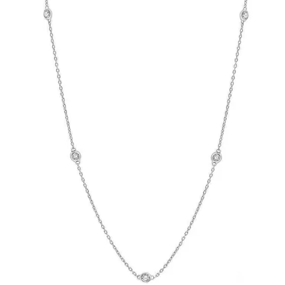 Kelley Collection Diamond Station Necklace> Necklaces