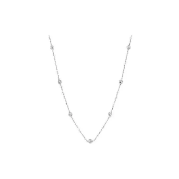 Kelley Collection Diamond Station Necklace> Necklaces