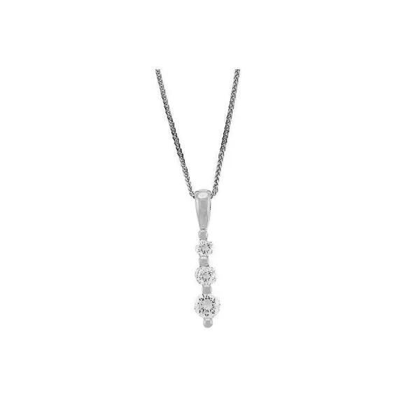 Kelley Collection Diamond Three Stone Pendant> Pendants