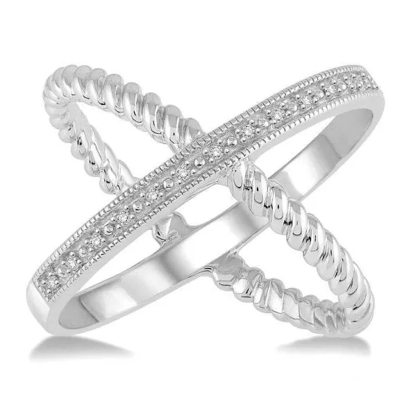 Kelley Collection Diamond 'X' Ring> Rings