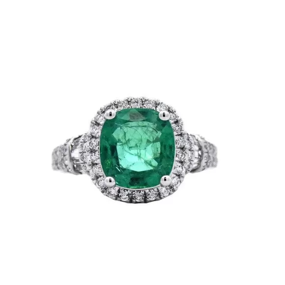 Kelley Collection Emerald & Diamond Ring> Rings