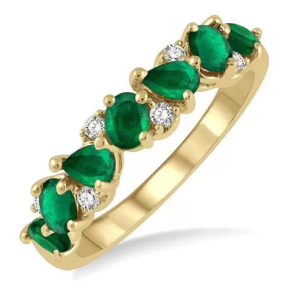 Kelley Collection Emerald & Diamond Ring> Rings