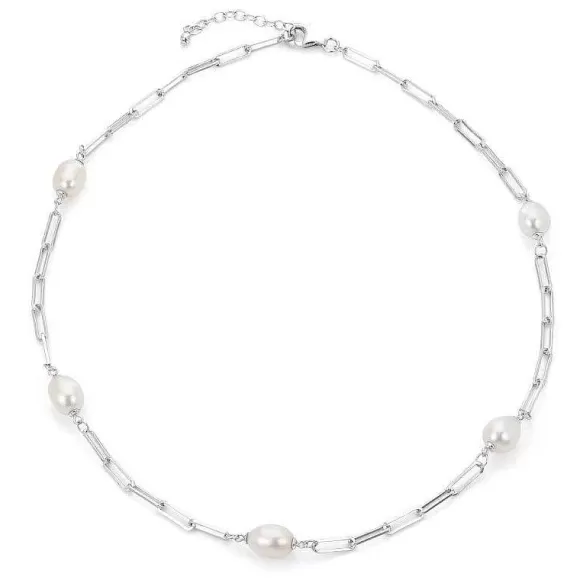 Kelley Collection Freshwater Cultured Pearl Paperclip Chain Necklace> Necklaces