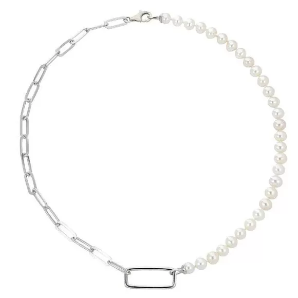 Kelley Collection Freshwater Cultured Pearl Paperclip Neckalce> Necklaces