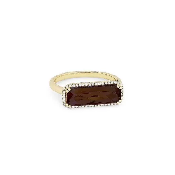 Kelley Collection Garnet & Diamond Ring> Rings