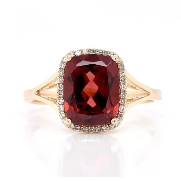 Kelley Collection Garnet & Diamond Ring> Rings