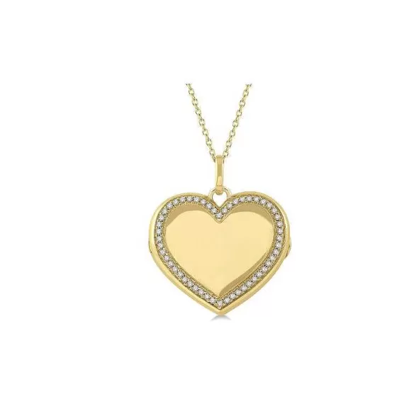 Kelley Collection Heart Diamond Locket> Pendants