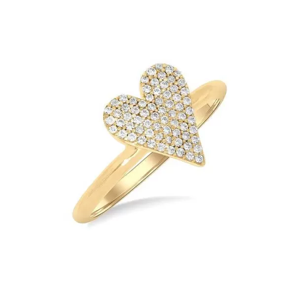 Kelley Collection Heart Shape Pave Ring> Rings