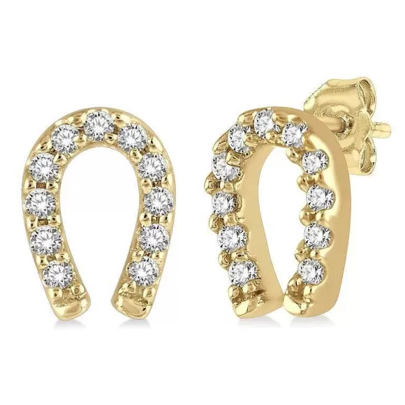 Kelley Collection Horseshoe Diamond Petite Earrings> Earrings