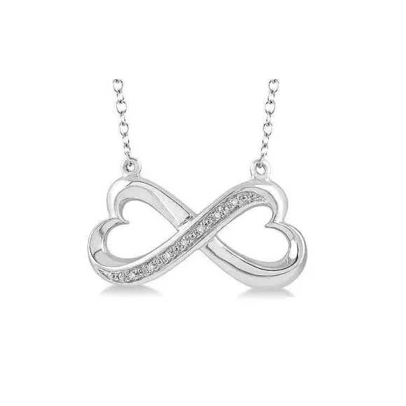 Kelley Collection Infinity Heart Diamond Pendant> Pendants