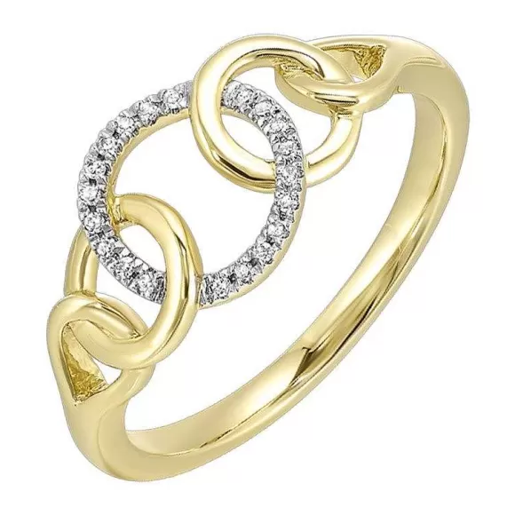 Kelley Collection Interlocking Diamond Circle Ring> Rings