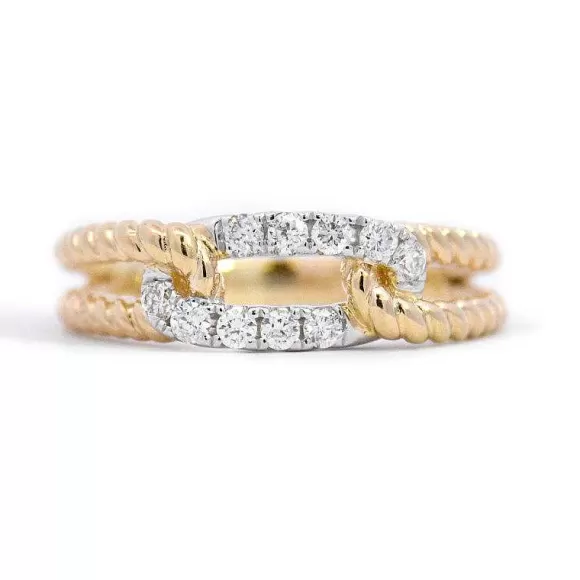 Kelley Collection Interlocking Diamond Rope Ring> Rings