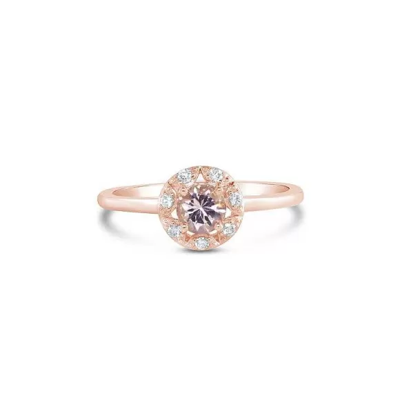 Kelley Collection Lotus Garnet & Diamond Ring> Rings