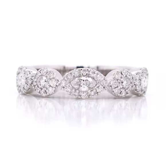 Kelley Collection Marquise & Round Diamond Band> Rings