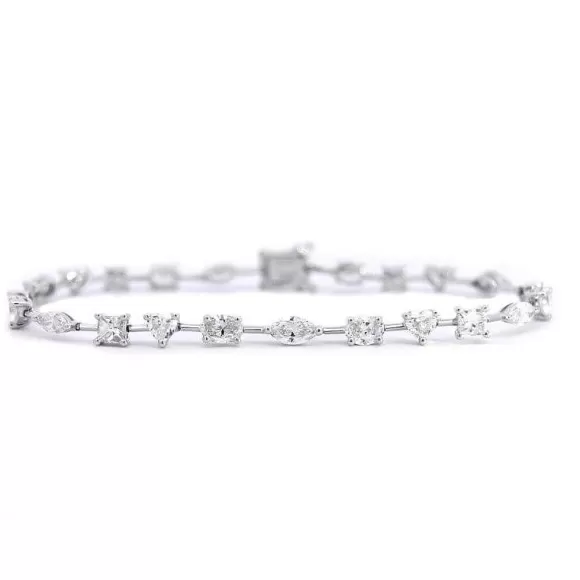 Kelley Collection Multi-Shape Diamond Tennis Bracelet> Bracelets