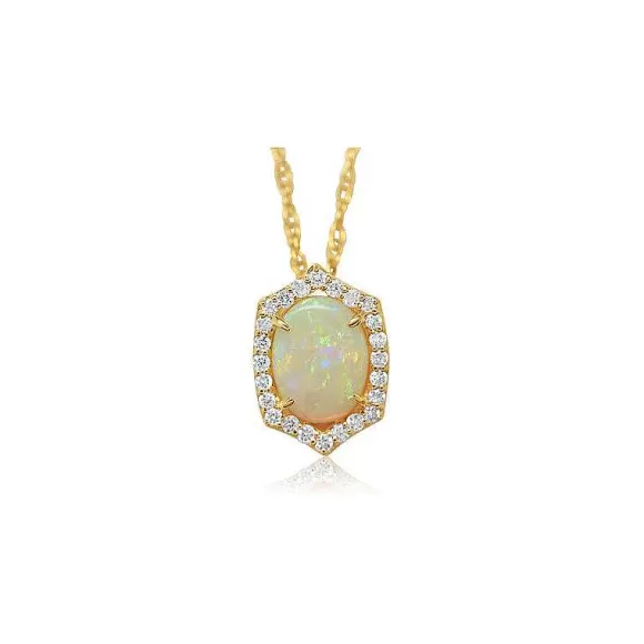 Kelley Collection Opal & Diamond Pendant Set> Pendants