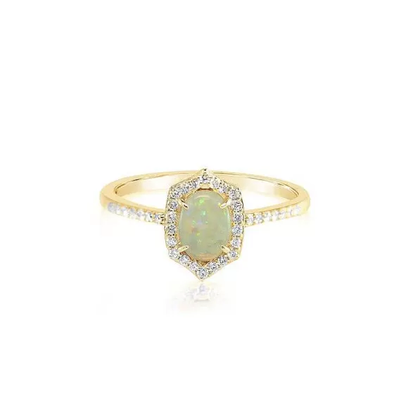 Kelley Collection Opal & Diamond Ring> Rings