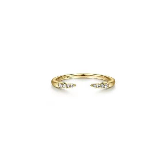 Kelley Collection Open Diamond Tipped Stackable Ring> Rings