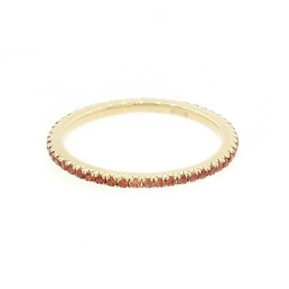 Kelley Collection Orange Sapphire Stackable Band> Rings