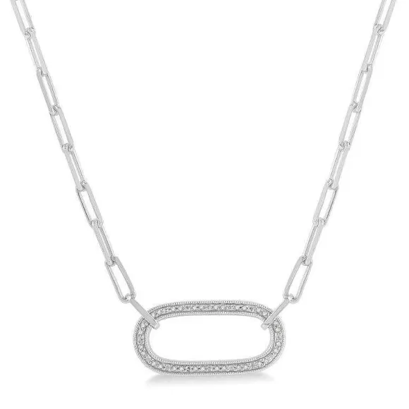 Kelley Collection Oval Paperclip Necklace> Necklaces