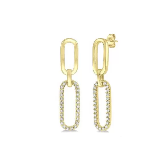 Kelley Collection Paperclip Diamond Earrings> Earrings