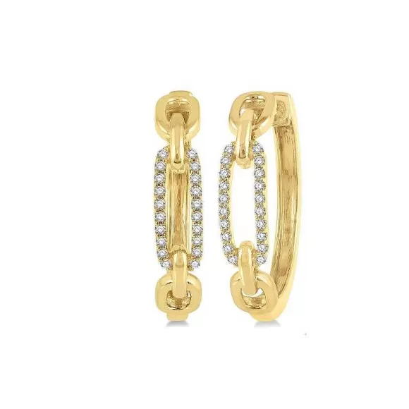 Kelley Collection Paperclip Hoop Earrings> Earrings