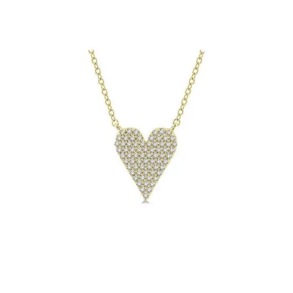 Kelley Collection Pave Heart Pendant> Pendants