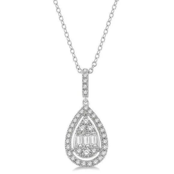 Kelley Collection Pear Shape Fusion Diamond Pendant> Pendants