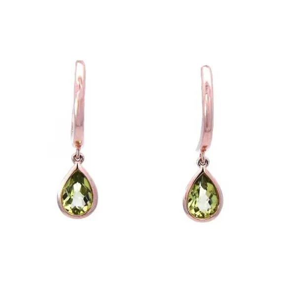 Kelley Collection Peridot Huggie Earrings> Earrings