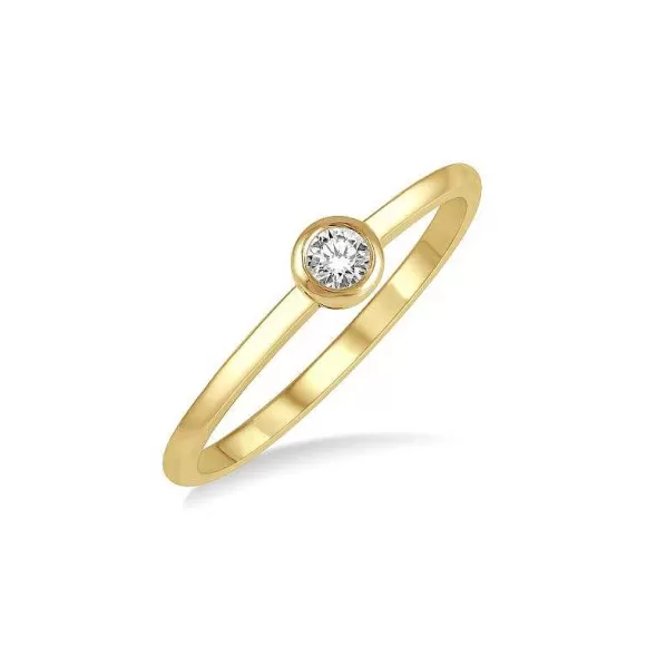 Kelley Collection Petite Diamond Bezel Ring> Rings