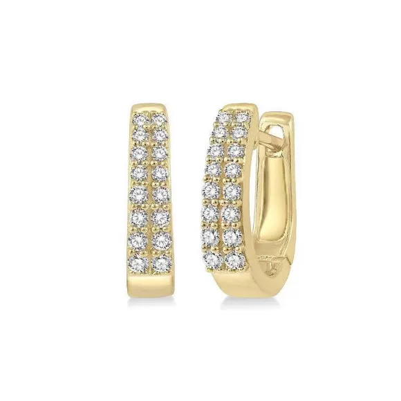 Kelley Collection Petite Diamond Hoop Earrings> Earrings