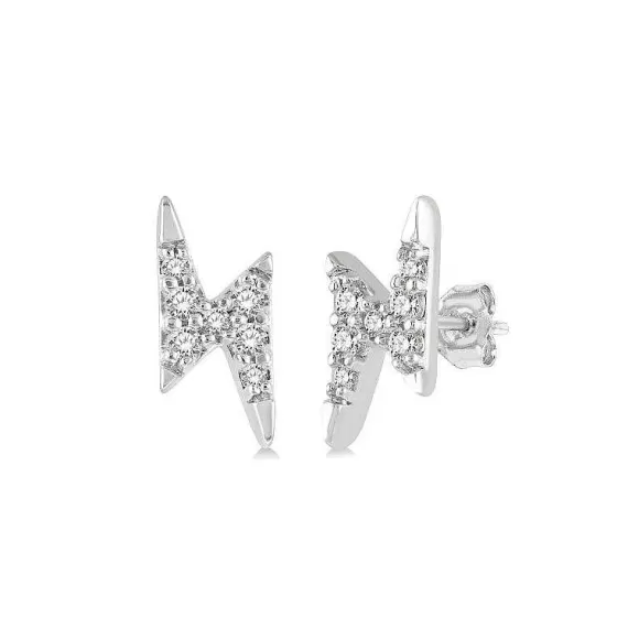 Kelley Collection Petite Diamond Lightning Bolt Earrings> Earrings