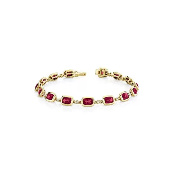 Kelley Collection Rhodolite Garnet Bezel Bracelet> Bracelets