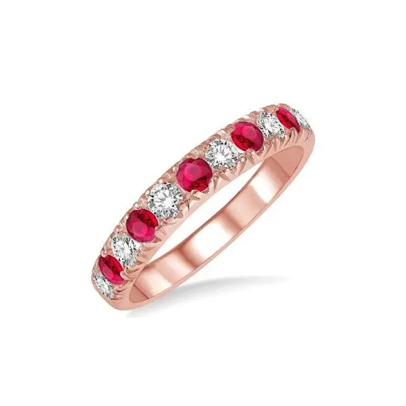 Kelley Collection Ruby & Diamond Band> Rings