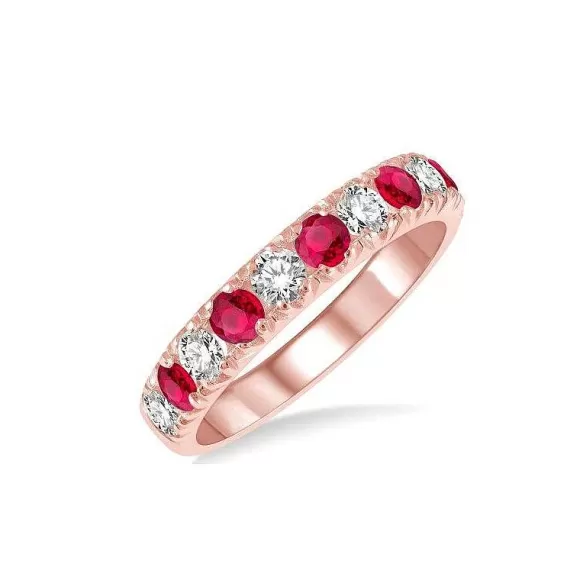 Kelley Collection Ruby & Diamond Band> Rings